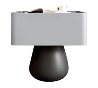 Chest of Drawers Solid wood bedside table, modern side table with round leather base for the bedroom