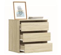 Chest of Drawers Sonoma Oak 3-Drawer Engineered Wood 60x41x58 cm Modern Compact