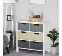 HOMCOM Simple Chest of 6 Drawers Storage Cabinet for Dining & Living Room