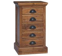 Chest of Drawers with Drawer with Storage Brown Solid Teak Wood Vintage vidaXL