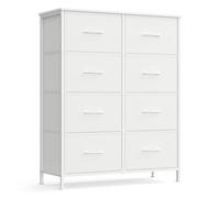 Chest of drawers with fabric drawers for versatile storage, Cloud White + Snow White / 8 Drawers