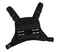 Chest Pack, Adjustable Running Vest, Front Training Utility Pouch, Black for Men, Multi-Functional Outdoor Gear Hiking, Rock Climbing, Fitness, Lightweight Sport Storage, a, Se référer au descriptif