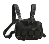 Chest Pack for Men - Front Carry Bag, Ventilated Fitness Vest Style Pack, Multi Functional Travel Storage Carrier, Spacious Outdoor Adventure Gear Organizer for Running Cycling Hiking