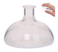Chest Percussion Cup Physical Aid Flutter Valve Mucus Removal Device 2.4x1.8 Inch Rubber White Hiccup Stopper Easy to Use Cupping Device for Adult Kids