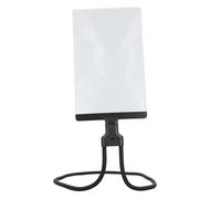 Chest Rest Magnifier, Neck Wear Visual Aid Detachable Design, Flexible Neck Cord Neck Hanging 4X Magnifying Glass for Reading, Repair, Sewing, Jewelry Making, Black