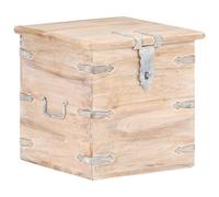 (light brown) vidaXL Chest Storage Trunk Box Hall Bench Cabinet Organiser Solid Acacia Wood
