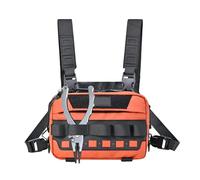 Chest Strap Bag - Compact Running Vest Holder, Durable Sports Bag, Oxford Fabric Bag, Vest Jogging Carrier Tackle Storage, Reflective Training Equipment Belt for Trail Walking, orange, see description