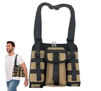 Chest Strap Bag - Waterproof Tool Organiser Bag, Construction Site Tool Organiser, for Umbrella, Water Bottle, Gym, Hiking, Sports, Work, Business and Commuting