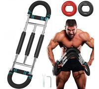 Chest Training Device, Twister Arm Trainer, Power Trainer for Chest and Upper Arms, 30-50 kg, 3 Level Continuous Adjustment, Removable Design, Reinforced Spring Resistance, 2 Grip Rings (40-80 lb)