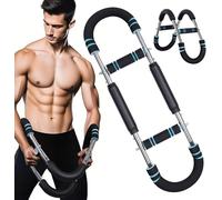Chest Workout Equipment, Twister Arm Trainer, Home Gym, Double Springs, Three-speed Adjustable,(60-130 Lbs),Portable Fitness Equipment,For Chest,Triceps,Forearms,Thighs,Back(Blue)