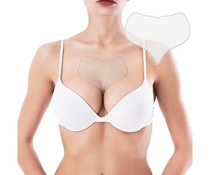 Chest Wrinkle Pad Reusable Silicone Chest Pad Transparent Silicone Wrinkle Patch Overnight Cleavage Decollete Patch Smooth The Skin Silicone Accessories for Women Girls Skin Makeup, 5.9 x 4.7 Inch