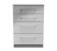 Chester 4 Drawer Deep Chest In Uniform Grey & Dusk Grey (Ready Assembled)