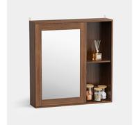 Chester Bathroom Mirror Cabinet - Dark Wood