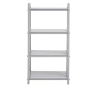 Chester Grey Tropical Hevea Wood 4 Tier Ladder Shelf Unit