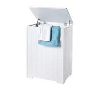 Chester Large White Wooden Laundry Bin, Bathroom Storage Chest, Cabinet, Hamper