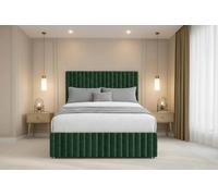 Chester & Oakley Beds Chester & Oakley Ravello Emerald Plush Divan Bed Base 2 Drawers Foot-End 54"floor Standing Headboard 12"footboard 4' Small Double