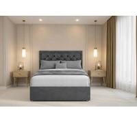 Chester & Oakley Beds Chester & Oakley Valencia Steel Plush Divan Bed Base No Drawers With 54" Floor Standing Headboard 3' Single