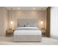 Chester & Oakley Ravello Plush Divan No Drawers 12"Footboard 26"Headboard in Cream | Size: King Chester & Oakley Cream King