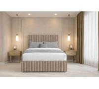 Chester & Oakley Ravello Plush Divan No Drawers 12"Footboard 26"Headboard in Taupe | Size: Super King Chester & Oakley Taupe Super King