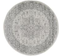 Chester Round Rug - Oriental Vintage - CHE2312 - Grey - 160cm x 160cm