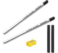 Chester’s Clay - Black Underglaze Pencil - Pottery Glaze for Ceramic Bisque, Greenware and Bone Dry Pieces - Sharpens to a Fine Point - Complete with Waterproof Case and Sharpener (2 Pack)