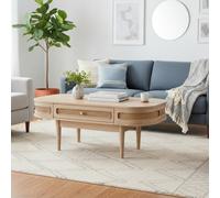 Chester Solid Mango Wooden 45Cm Circular Pedestal 1 Drawer Coffee Table