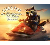 Chester, the Mischievous Jet Skiing Raccoon