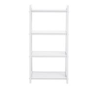 Chester White Tropical Hevea Wood 4 Tier Ladder Shelf Unit