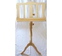 Chester Wooden Music Stand Walnut Finish Curved Baroque-Style Stand Ideal for Large Heavy Music Books