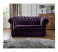 Chesterfield 2 Seater Fabric Malta Amethyst 03 Sofa