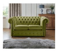 Chesterfield 2 Seater Fabric Malta Grass 12 Sofa