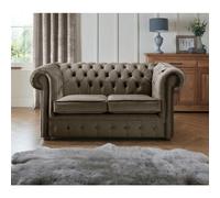 Chesterfield 2 Seater Fabric Malta Putty 09 Sofa