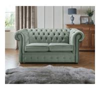 Chesterfield 2 Seater Fabric Malta Seaspray 11 Sofa