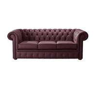 Chesterfield 3 Seater Shelly Philly Leather Sofa Bespoke In Classic Style