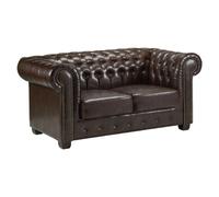 Chesterfield Antique Brown 2 Seater Sofa