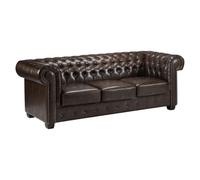 Chesterfield Antique Brown 3 Seater Sofa