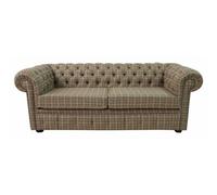 Chesterfield Genuine Arnold 3 Seater Sofa Balmoral Sage Green Wool In Classic Style
