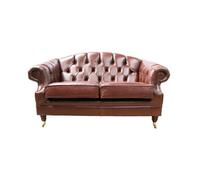 Chesterfield Handmade 2 Seater Sofa Settee Old English Hazel Leather Victoria In Style