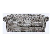 Chesterfield Handmade 3 Seater Sofa Settee Lustro Charm Velvet Fabric In Classic Style