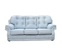 Chesterfield Handmade 3 Seater Sofa Shelly Parlour Blue Leather In Knightsbridge Style