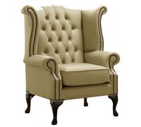 Chesterfield High Back Wing Chair Shelly Golders Green Leather Bespoke In Queen Anne Style