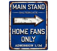 Chesterfield Metal Wall Sign, Home Fan Vintage Retro Football Club Plaque, Match Day Keepsake, Man Cave Home Bar Decor Birthday Father's Day Gift - HF18