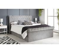 Chesterfield Ottoman Storage Bed with Optional Mattress: Single/with Total Relief Mattress