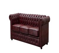 CHESTERFIELD OX RED FAUX LEATHER SOFA SET SUITES SETTEE 3 THREE SEATER ARMCHAIR BROWN Red