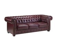 Chesterfield Oxblood Red 3 Seater Sofa