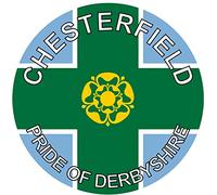 Chesterfield - Pride of Derbyshire - (Two Pack) 80mm Diameter Car Bumper Window Decal Sticker