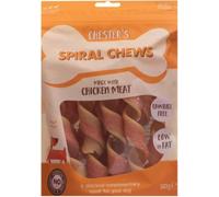 Chester's Healthy Chicken Spiral Dog Chews 180g | Rawhide Free Dog Treats with Real Chicken | Low Fat Natural Chews for Dogs & Puppies 4+ Months | Training Rewards & Dental Chew Snacks