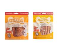 Chesters Meaty Chewy Dog Treats - 2 Pack | High-Protein, Natural, Soft Chewy Snacks for Dogs (Fillet +Variety)