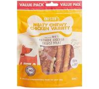 Chester's Meaty Tender Beef Fillets for Dogs 100% Natural Grain Free Hypoallergenic Low Fat Soft Chewy Dog Treat Training Reward Snack 1 Pack, Chicken Variety