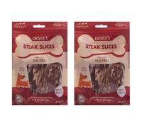 Chesters Premium Beef Dog Treats 200g -Pack of 2 | High Protein Meaty Slices for Dogs | Natural Training & Reward Snacks | No Artificial Colours or Flavours | Soft & Tasty Chews